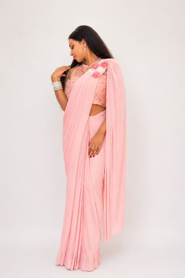 Home soft blush saree