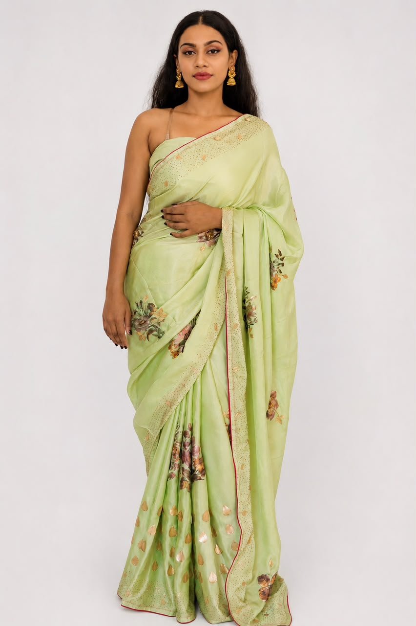 soft lime green saree soft lime green saree