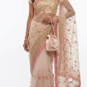 light beige saree